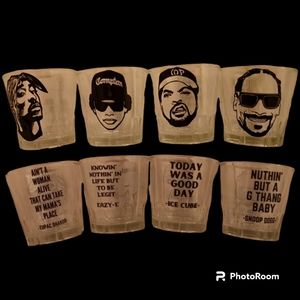 90's rap icon shot glasses